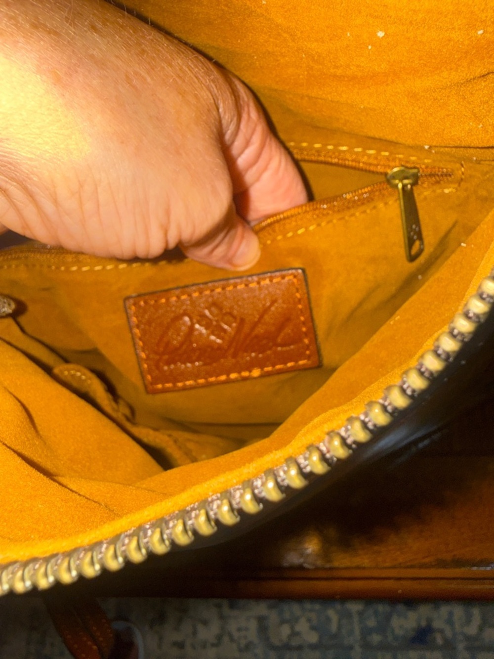 Patricia Nash Floral Leather Wristlet Clutch Mustard Vintage Boho Tooled Pouch - Picture 4 of 6